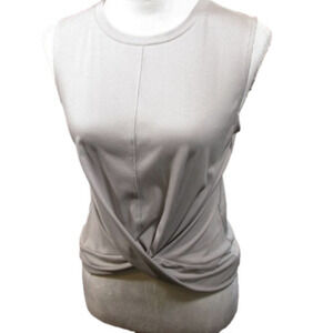 Apana Silver Pleated Front Athletic Tank Size Small